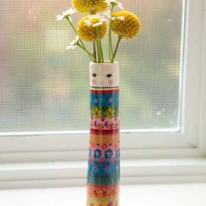 Folk Friend Bud Vase - Folk Lady